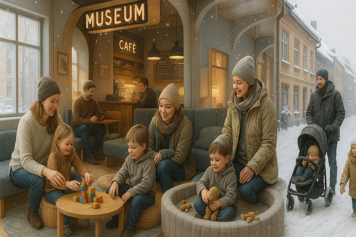 Parents experience Helsinki, Stockholm, Oslo and Copenhagen through their children’s eyes, focusing on strollers, warm indoor spots and playful city spaces in winter.