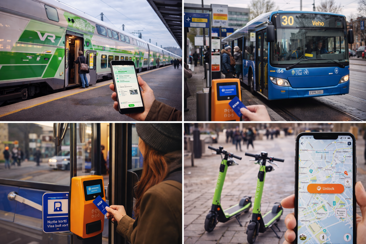 Train, bus, tram, and scooters—how Finns ride without fines.